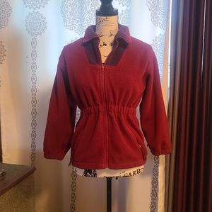 Pink zip up fleece jacket